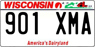 WI license plate 901XMA