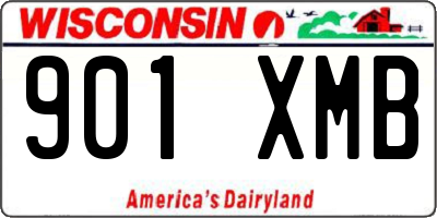 WI license plate 901XMB