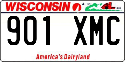 WI license plate 901XMC