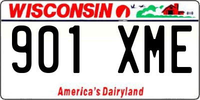 WI license plate 901XME