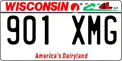 WI license plate 901XMG