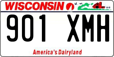 WI license plate 901XMH