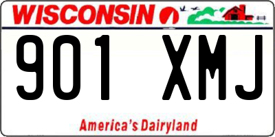 WI license plate 901XMJ