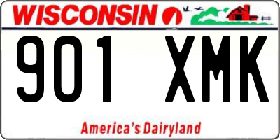WI license plate 901XMK