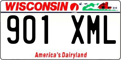 WI license plate 901XML