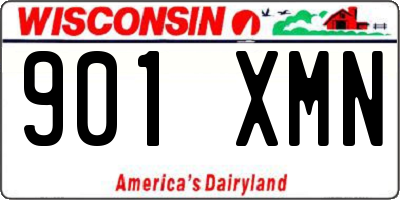 WI license plate 901XMN