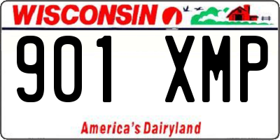 WI license plate 901XMP