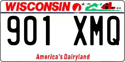 WI license plate 901XMQ