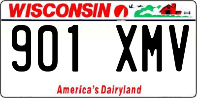 WI license plate 901XMV