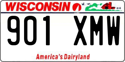 WI license plate 901XMW