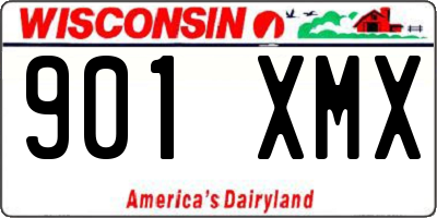 WI license plate 901XMX