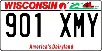 WI license plate 901XMY