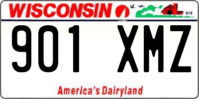WI license plate 901XMZ