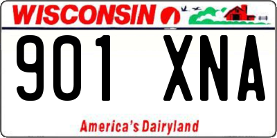 WI license plate 901XNA