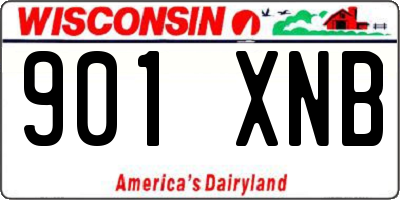 WI license plate 901XNB