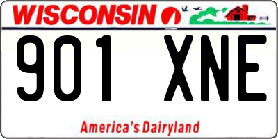 WI license plate 901XNE