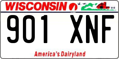 WI license plate 901XNF