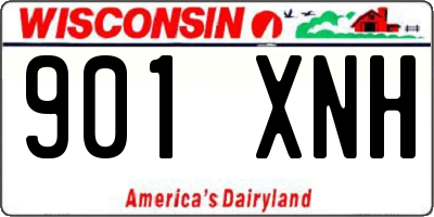 WI license plate 901XNH
