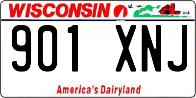 WI license plate 901XNJ