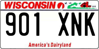 WI license plate 901XNK