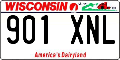 WI license plate 901XNL