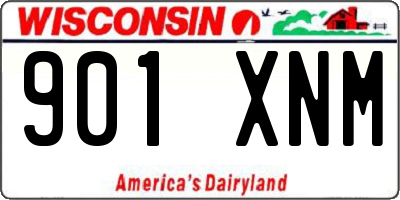 WI license plate 901XNM