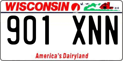 WI license plate 901XNN