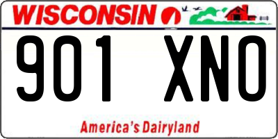 WI license plate 901XNO