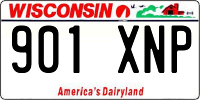 WI license plate 901XNP