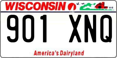 WI license plate 901XNQ
