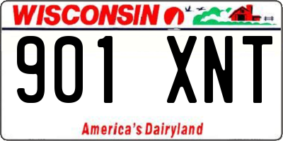 WI license plate 901XNT