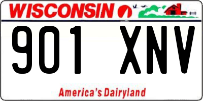 WI license plate 901XNV