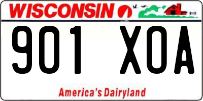 WI license plate 901XOA