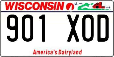 WI license plate 901XOD