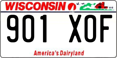 WI license plate 901XOF