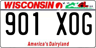 WI license plate 901XOG