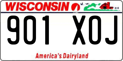 WI license plate 901XOJ