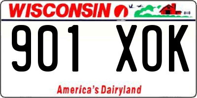 WI license plate 901XOK