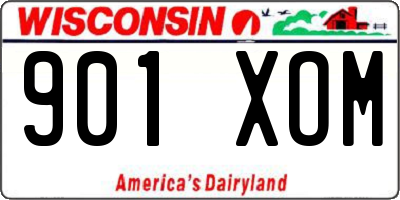 WI license plate 901XOM