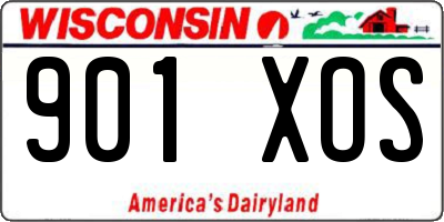 WI license plate 901XOS