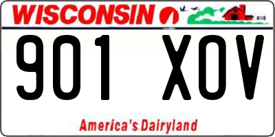 WI license plate 901XOV