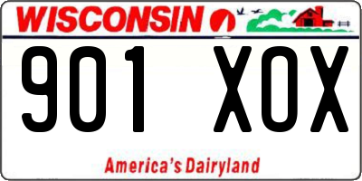 WI license plate 901XOX