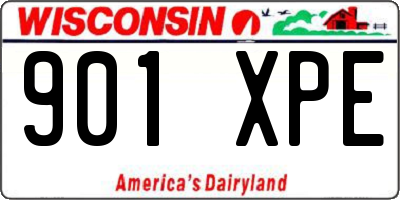 WI license plate 901XPE