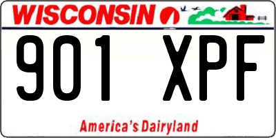 WI license plate 901XPF