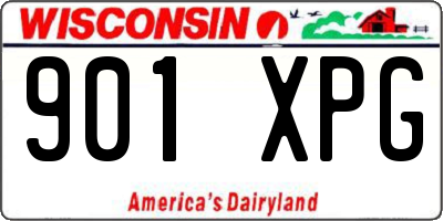 WI license plate 901XPG