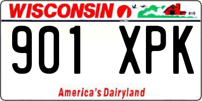 WI license plate 901XPK