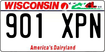 WI license plate 901XPN