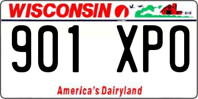 WI license plate 901XPO