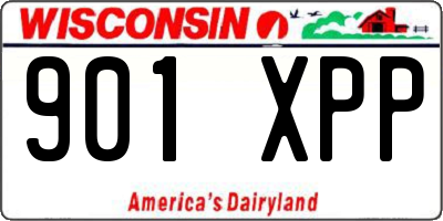 WI license plate 901XPP