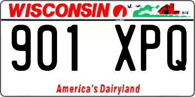 WI license plate 901XPQ